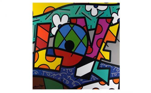 Poster do artista Romero Britto, comercializado pela Casa Pop