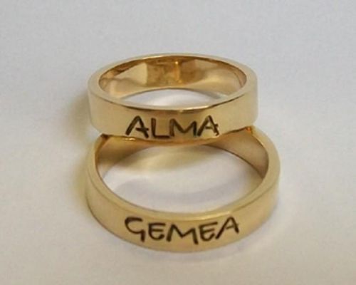 Alianças de casamento - Personalizada
