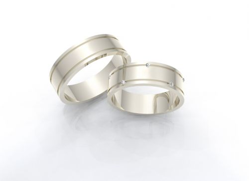 Alianças de casamento - Noivos - Ouro Branco