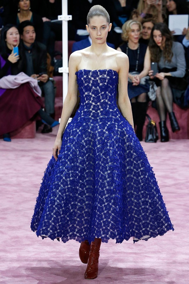 Dior Alta Costura Paris 2015 Vestido Azul