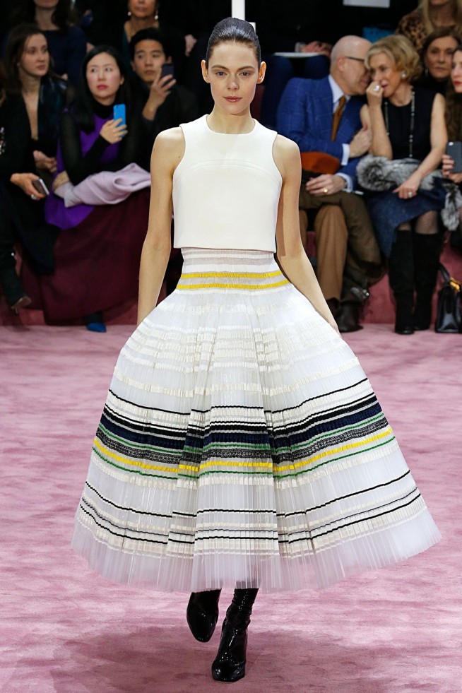 Dior Alta Costura Paris 2015 Vestido Listrado
