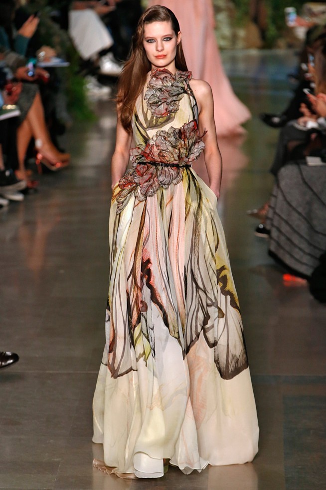Elie Saab Alta Costura Paris 2015 Vestido Estampado