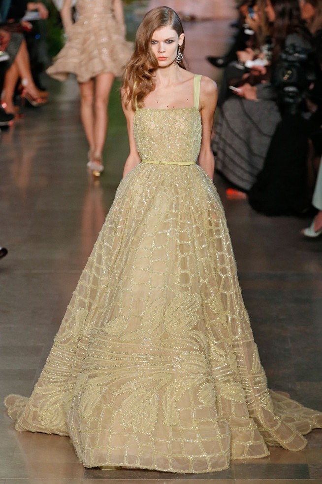 Elie Saab Alta Costura Paris 2015 Vestido Verde