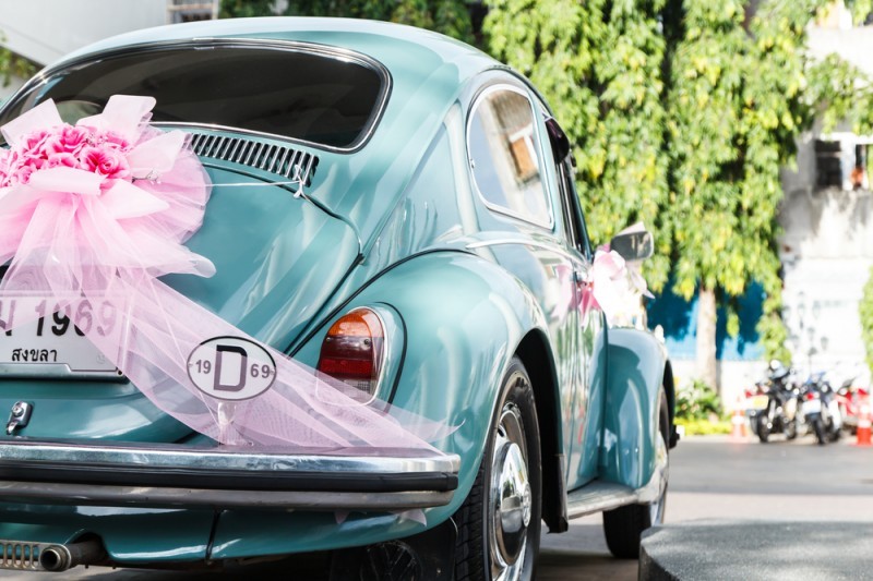 passeata de carros - casamento na Itália