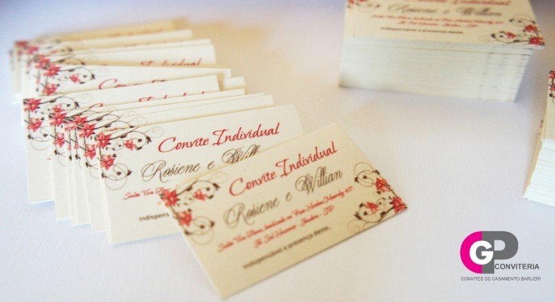 convite individual - convite para casamento