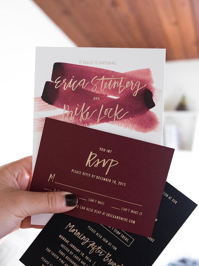 Papelaria de casamento Save the date arte do convite