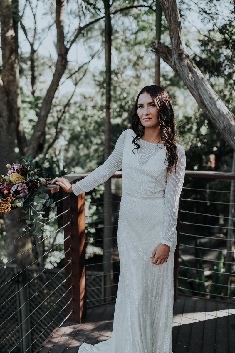 Vestido de noiva corte reto