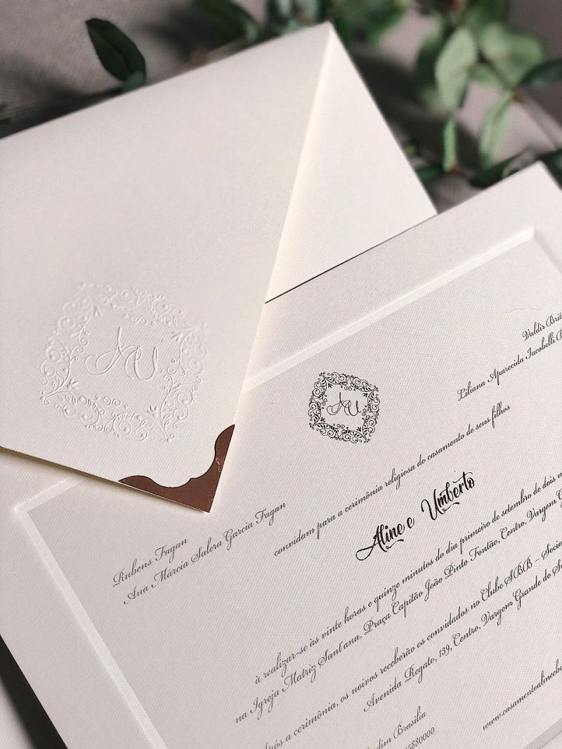convites de casamento clássicos