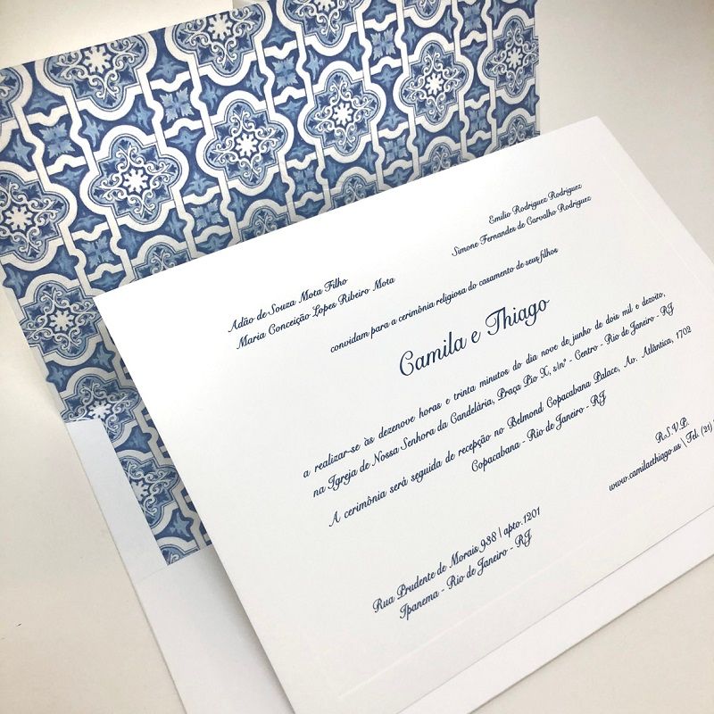 convites de casamento clássicos