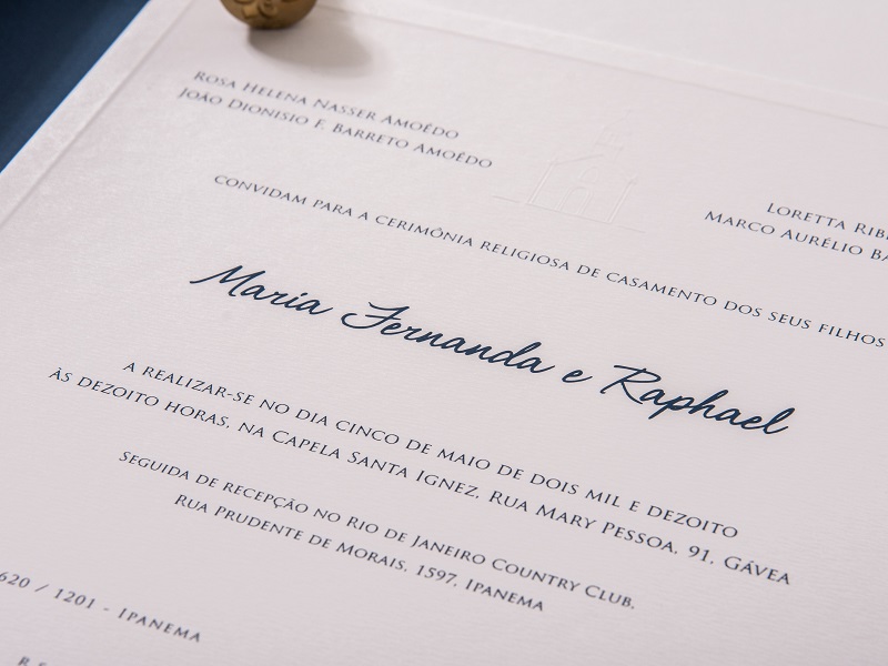 convites de casamento clássicos