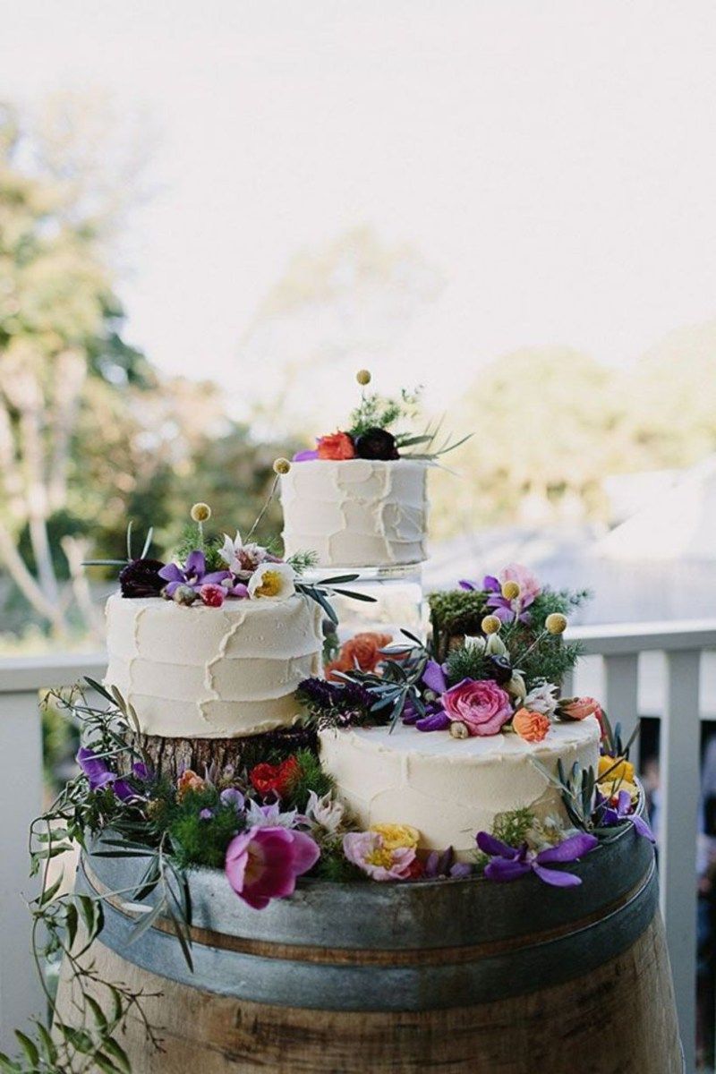 bolo de casamento rústico
