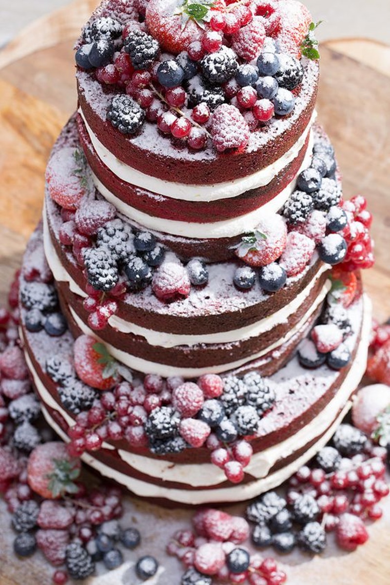 bolo de casamento vermelho e branco