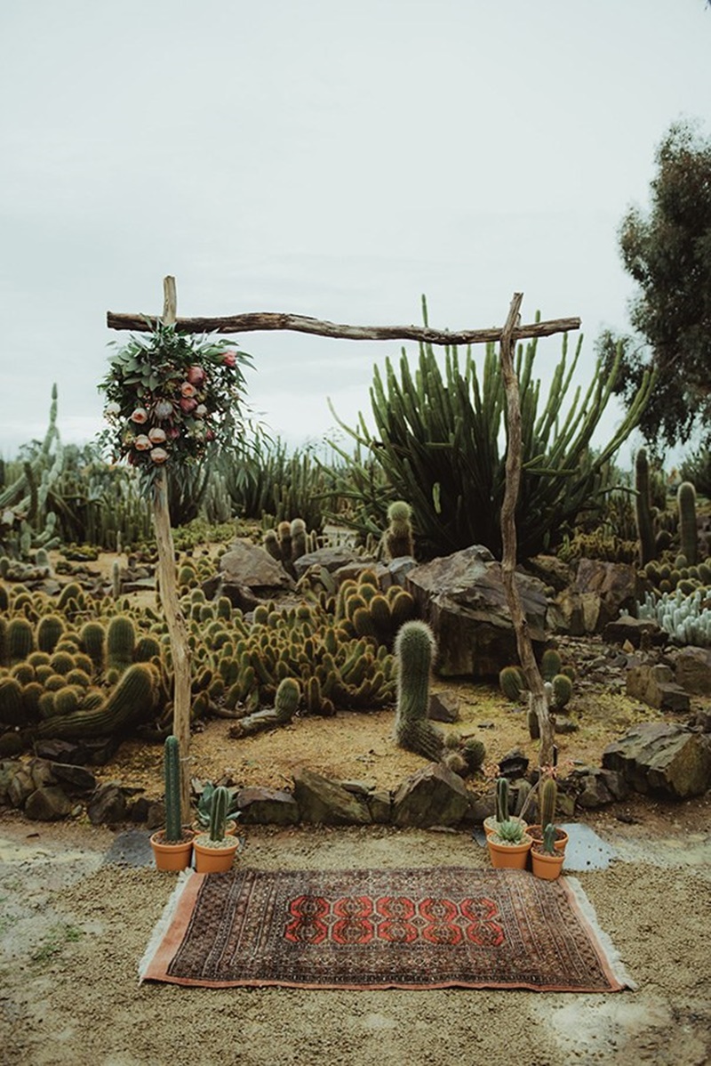 decoração de casamento com cactos
