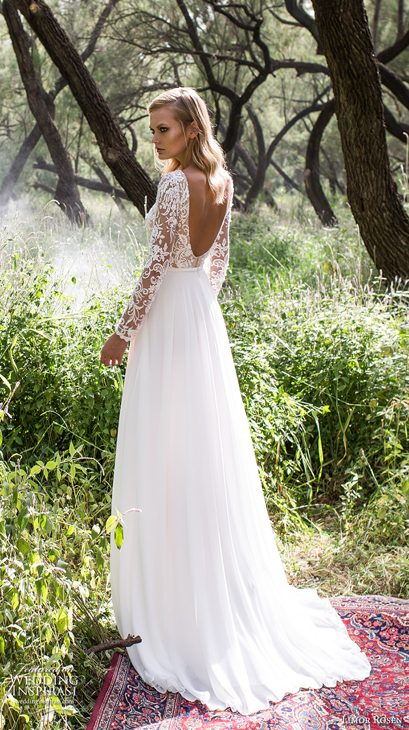 vestido de noiva com decote nas costas