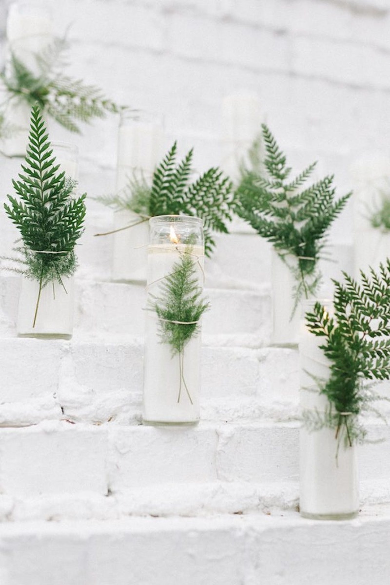 Samambaia na decoração de casamento 