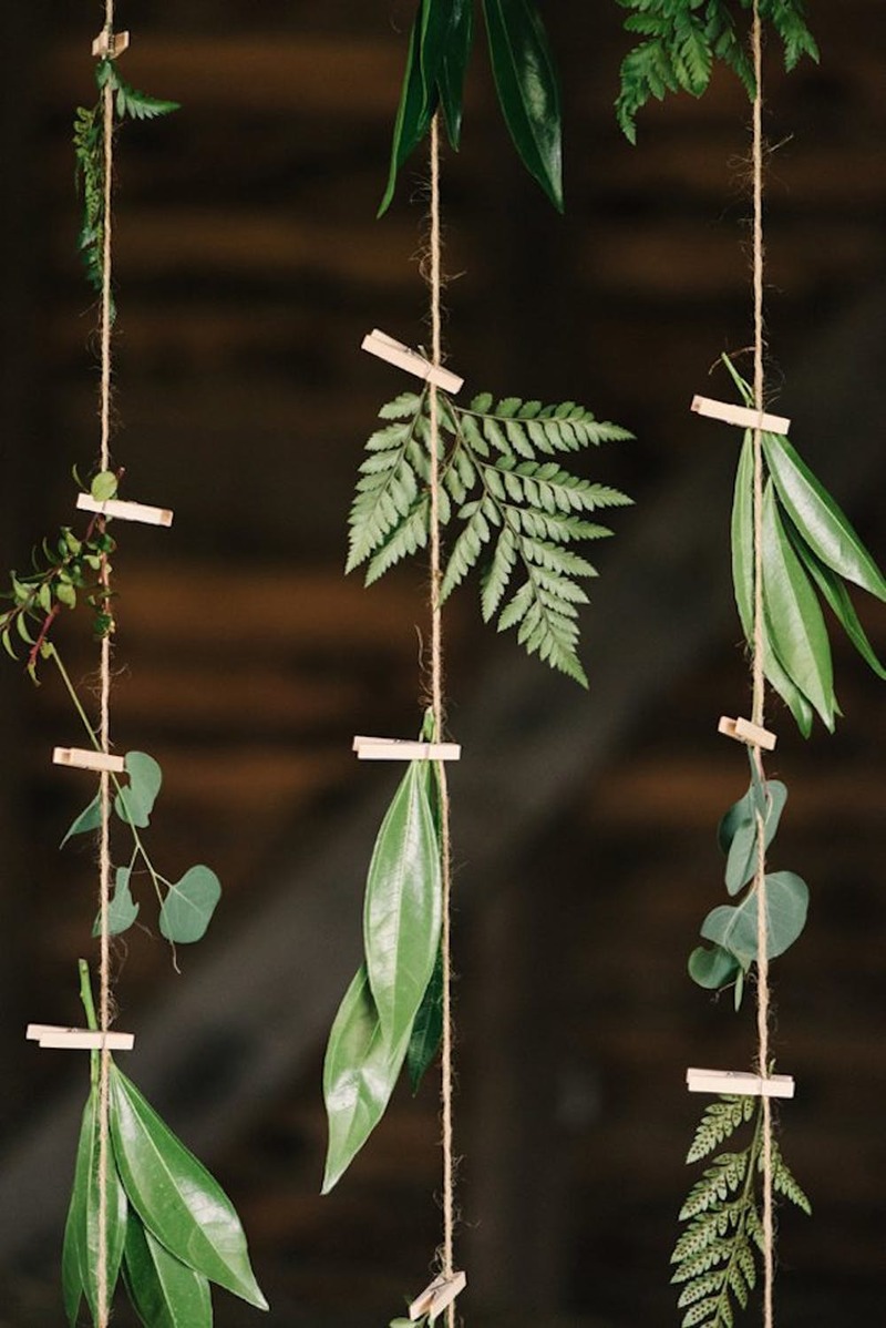 Samambaia na decoração de casamento 