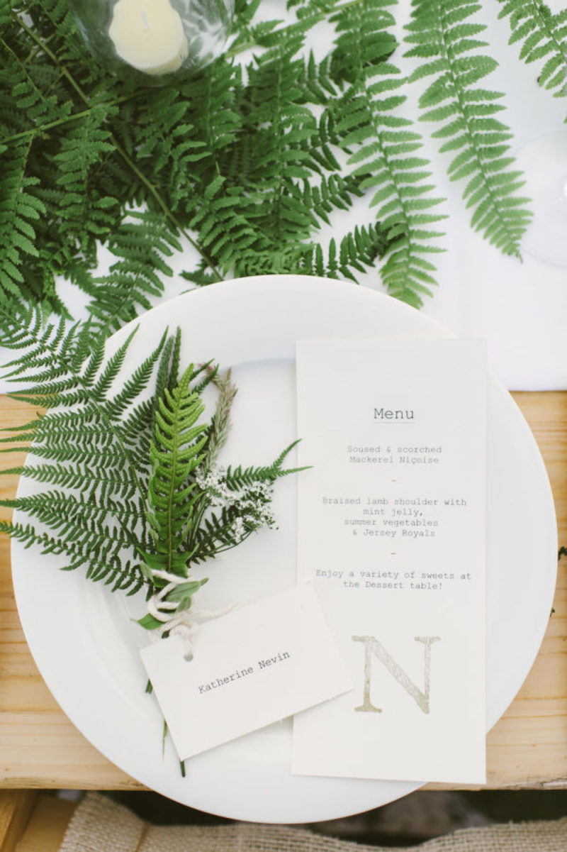 Samambaia na decoração de casamento 