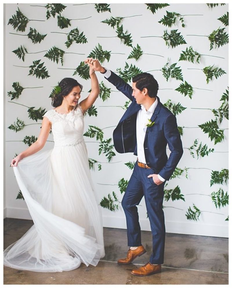 Samambaia na decoração de casamento 