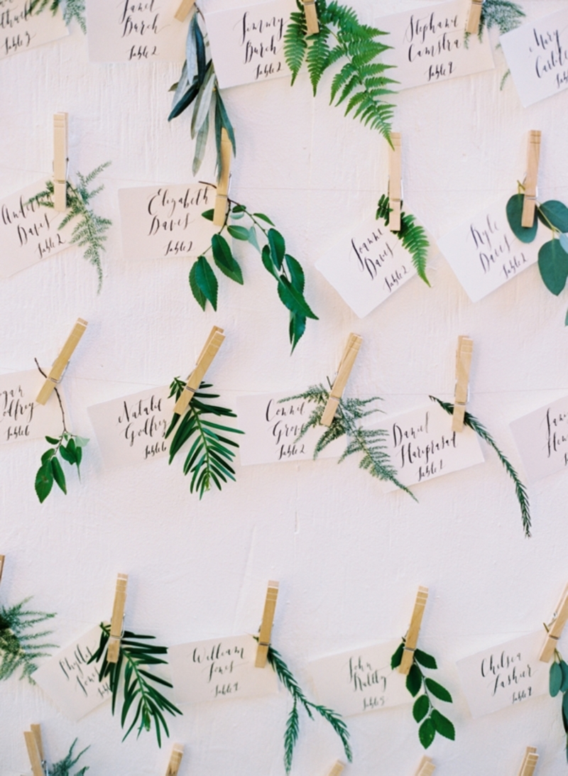 Samambaia na decoração de casamento 