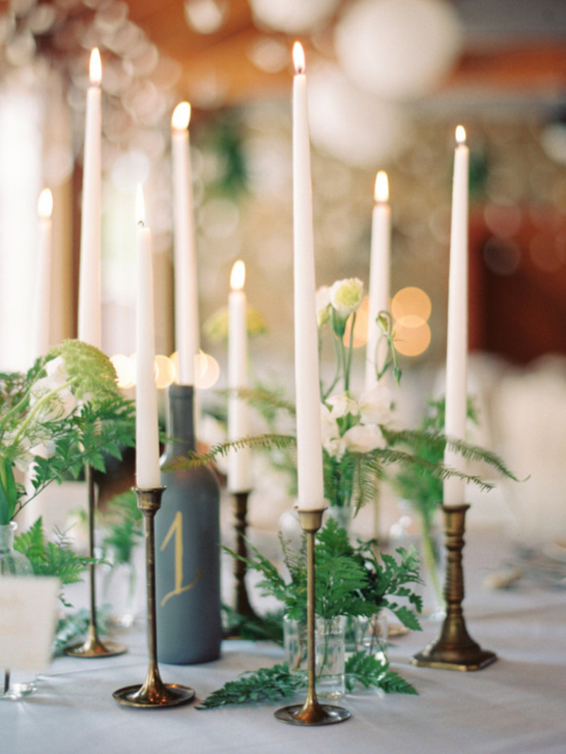 Samambaia na decoração de casamento 