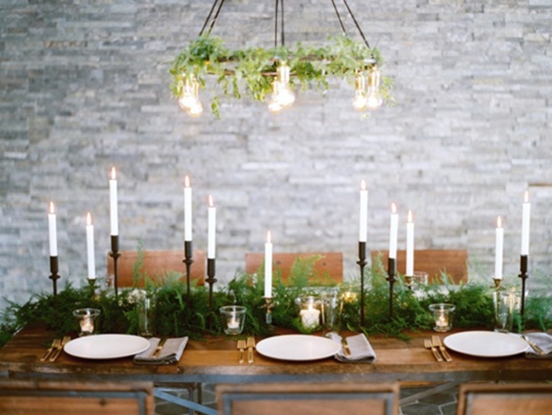 Samambaia na decoração de casamento 