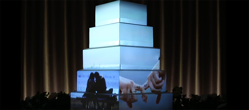projeção mapeada em casamento 1