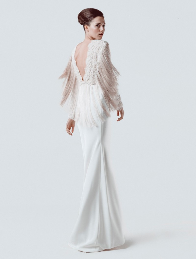 vestido de noiva com franjas
