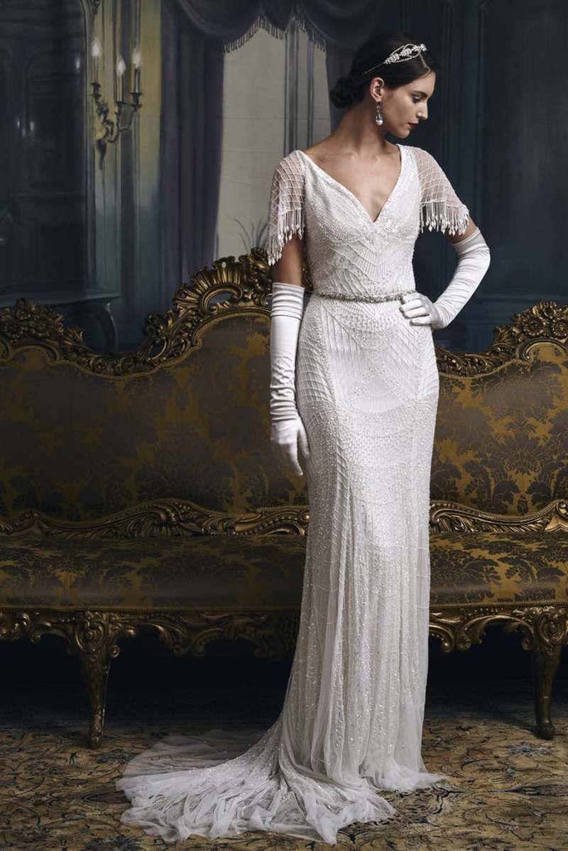 vestido de noiva com franjas