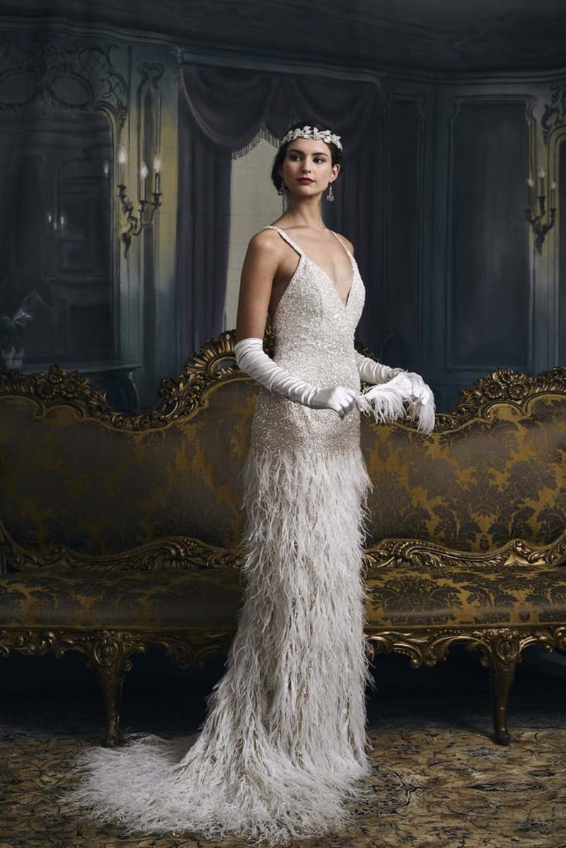 vestido de noiva com franjas