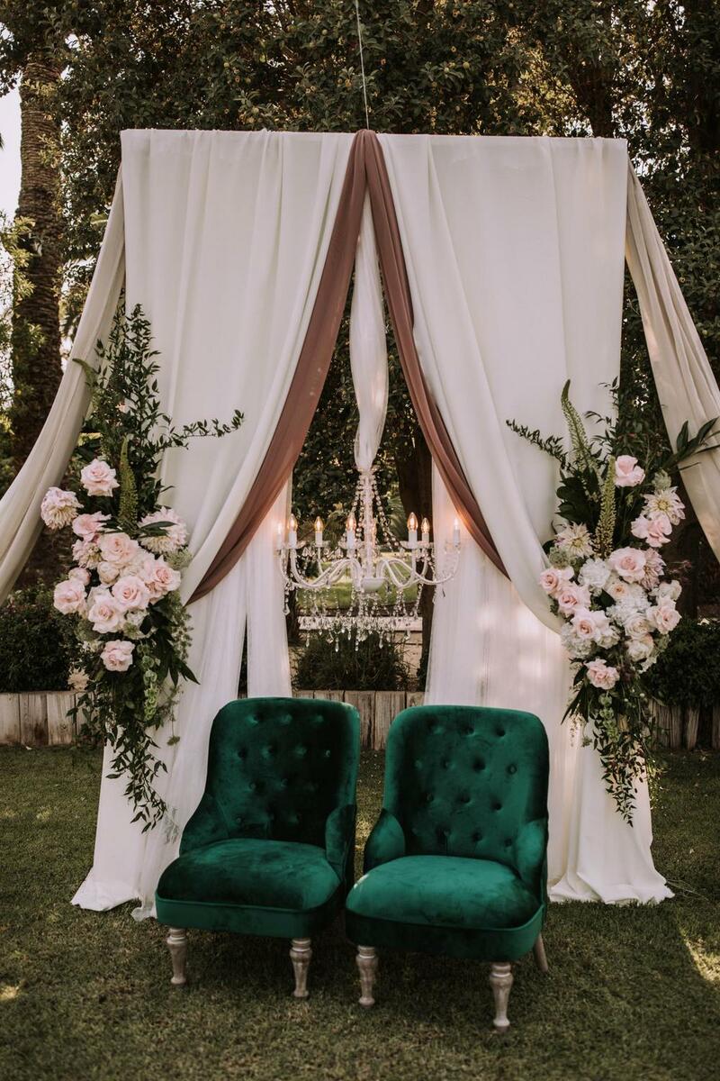veludo na decoração de casamento