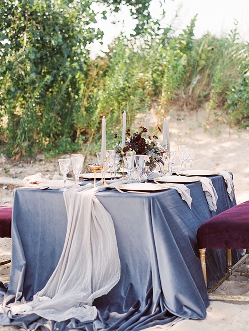 veludo na decoração de casamento