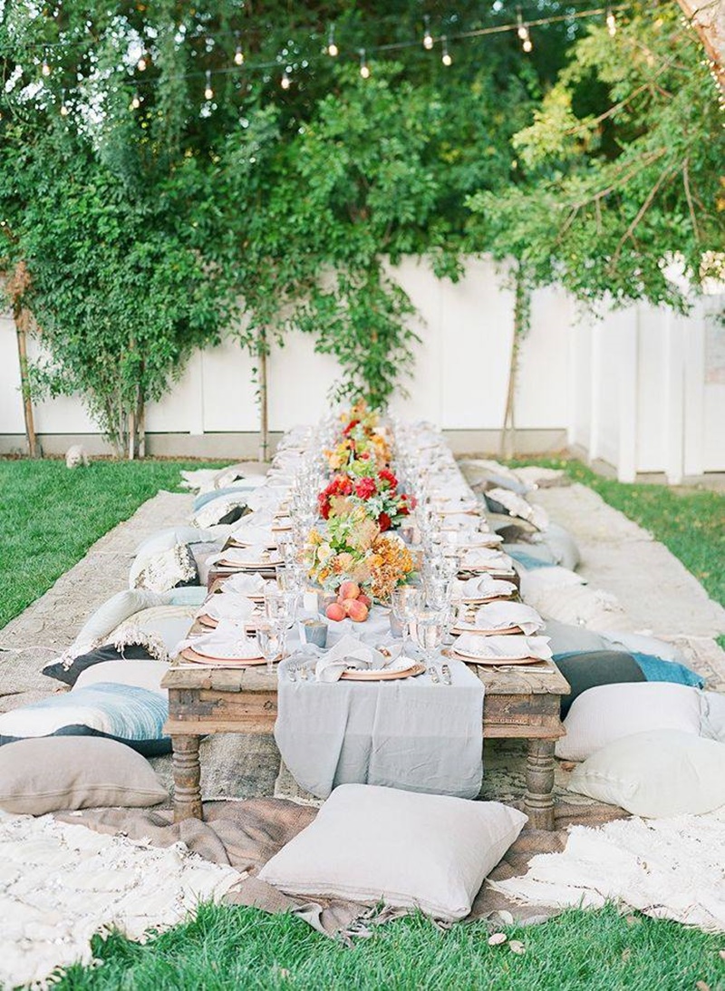 mesas baixas decoração de casamento