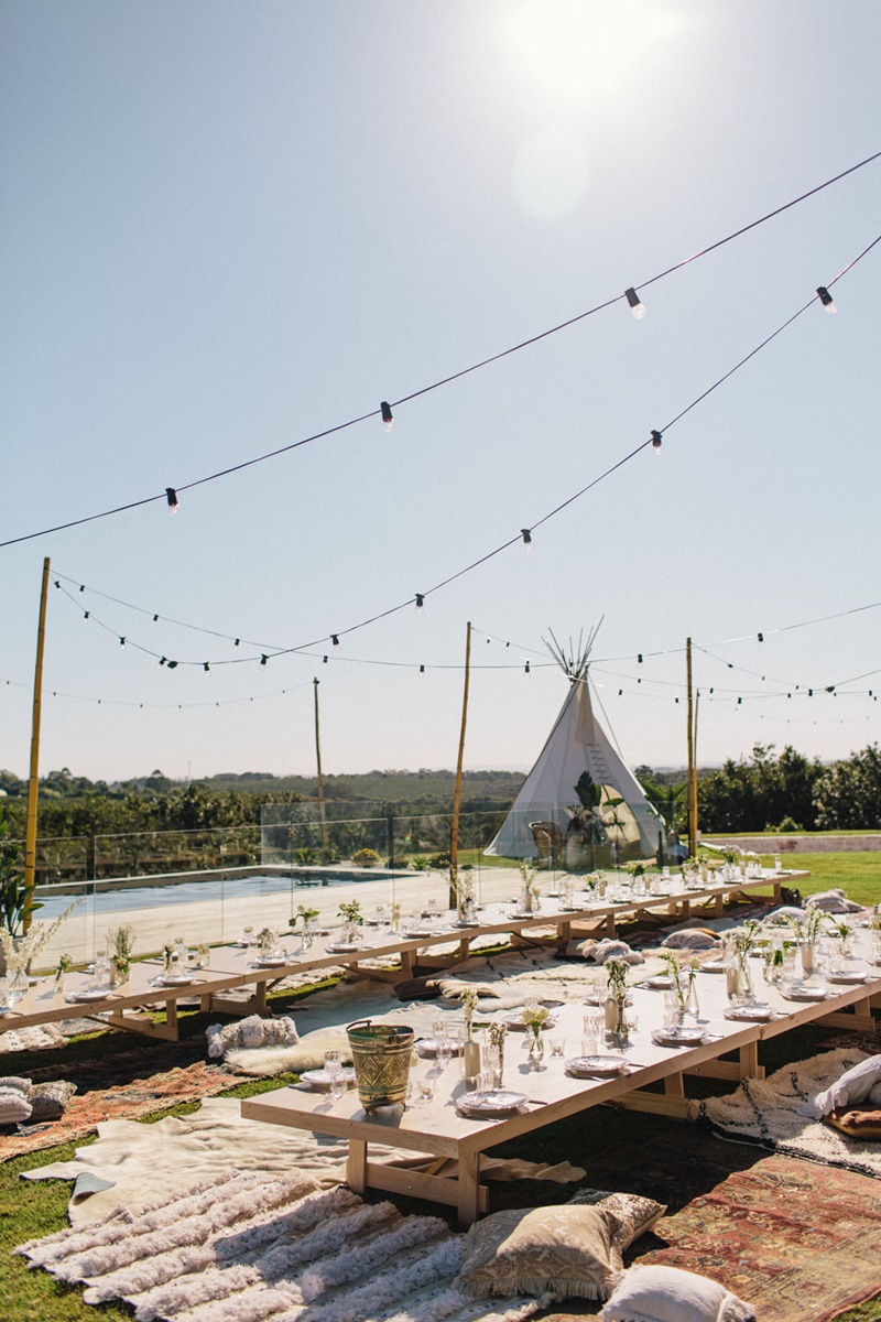 mesas baixas decoração de casamento