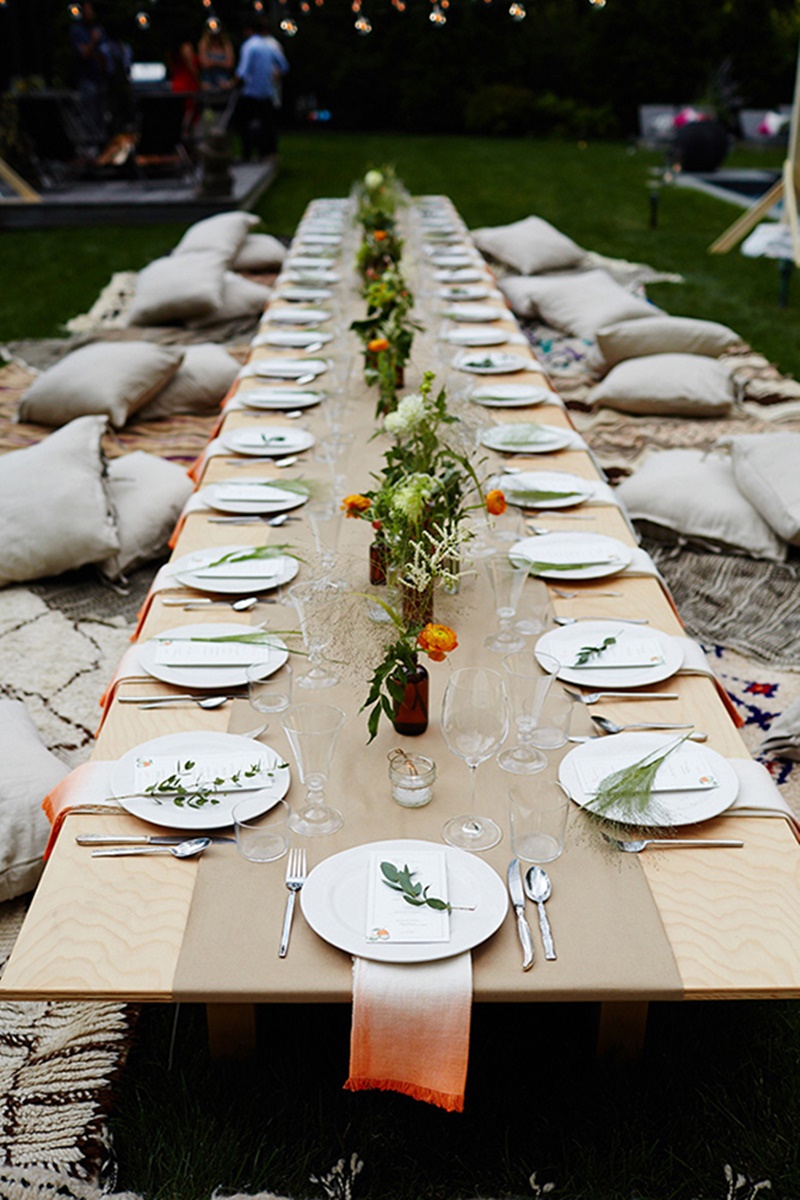 mesas baixas decoração de casamento