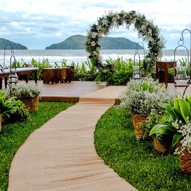 casamento na praia espaços no litoral SP 
