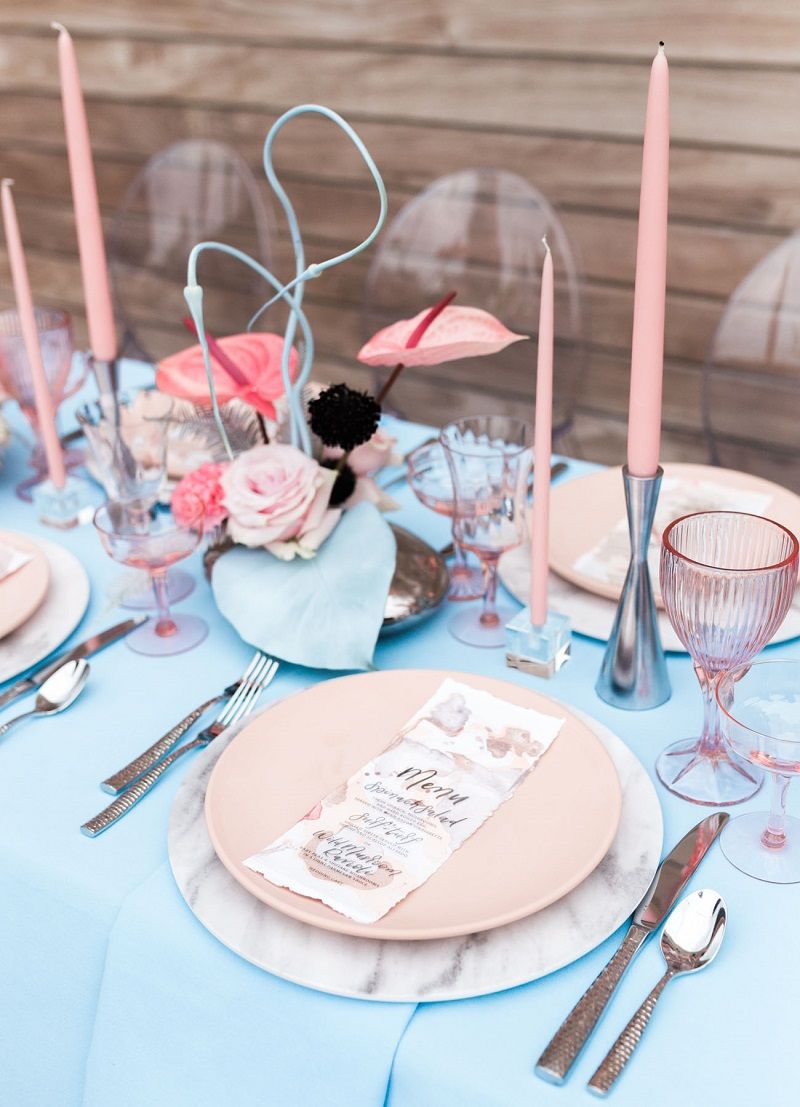 decoração-de-casamento-rosé-e-azul