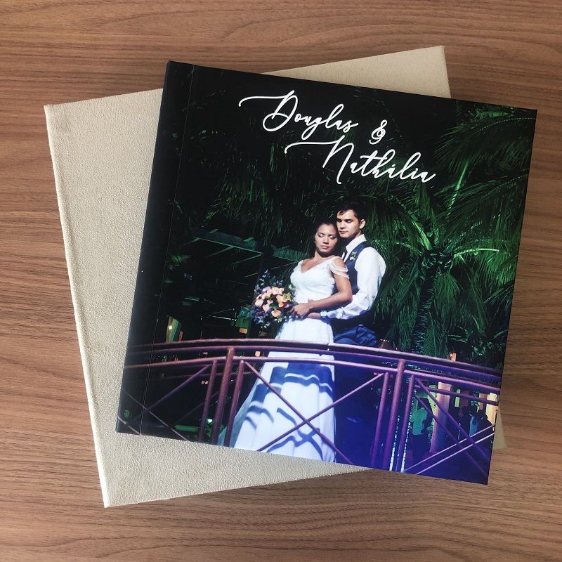 álbum de casamento com capa dura