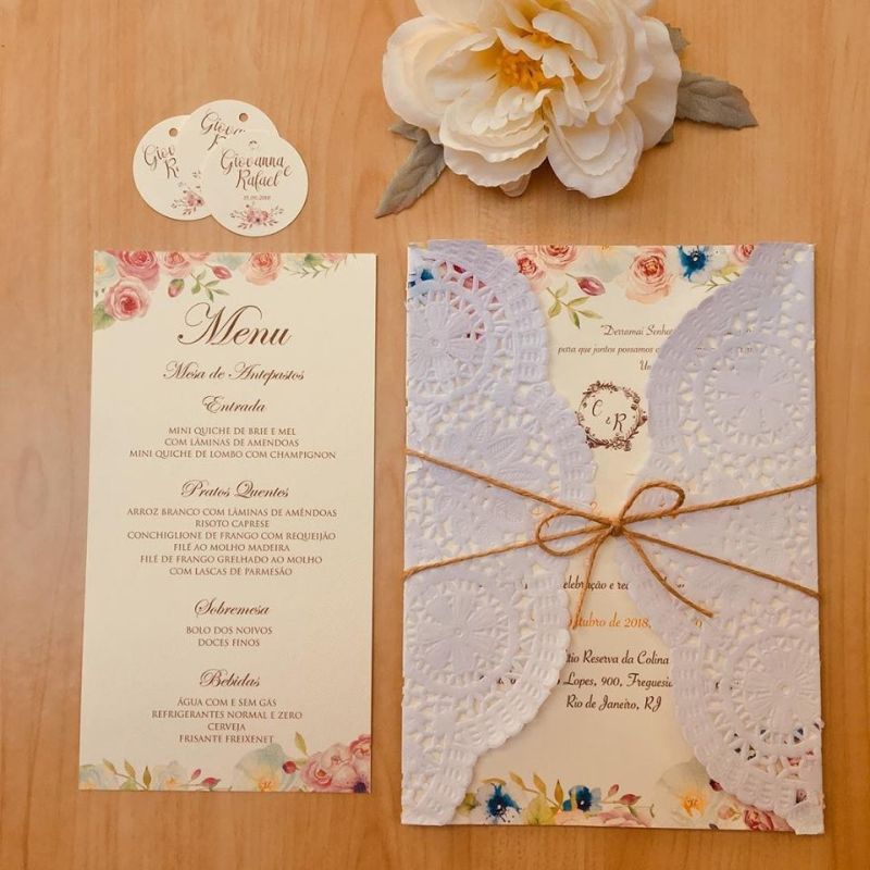 menu do casamento