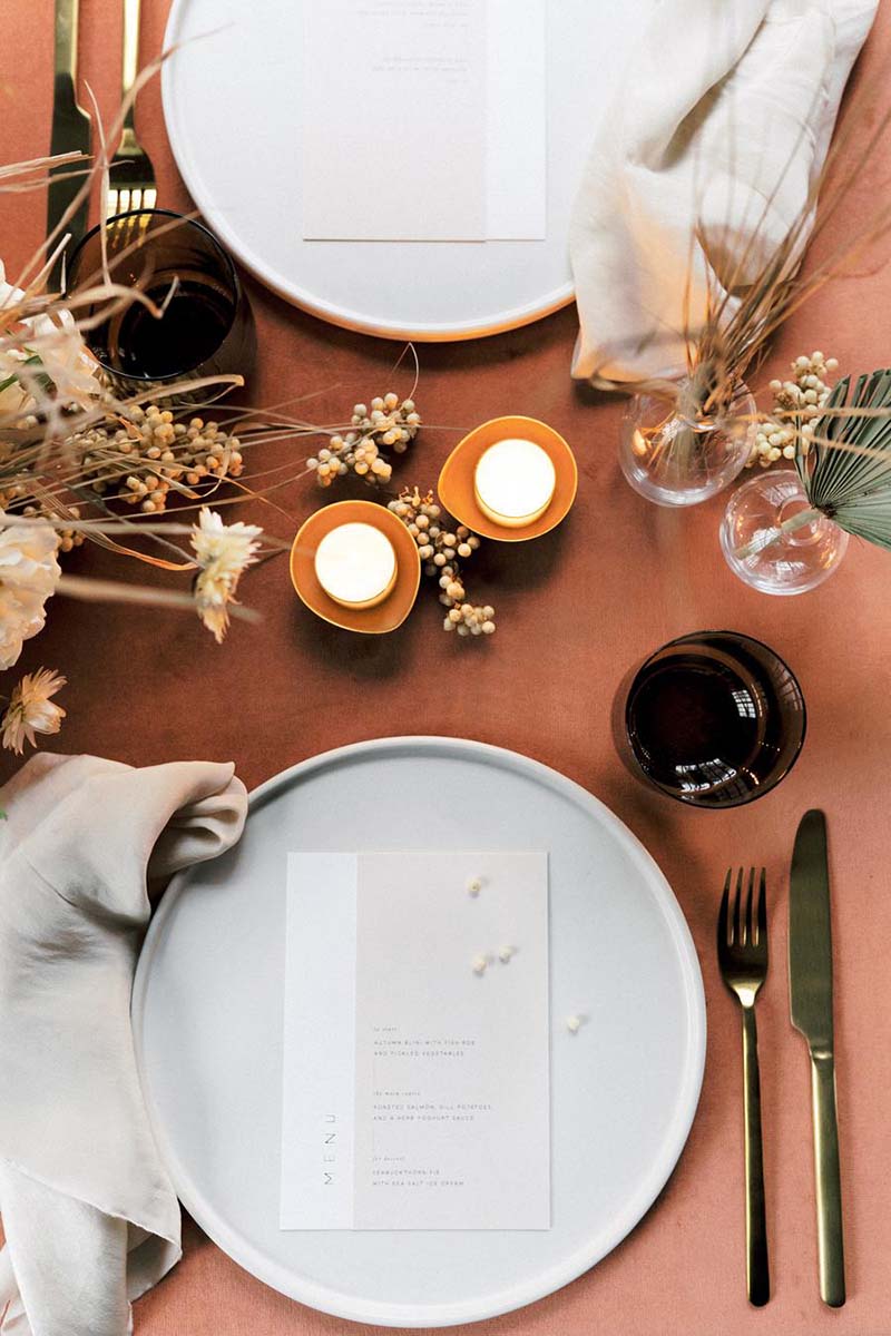 menu do casamento 