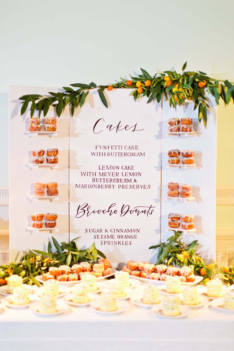 menu do casamento