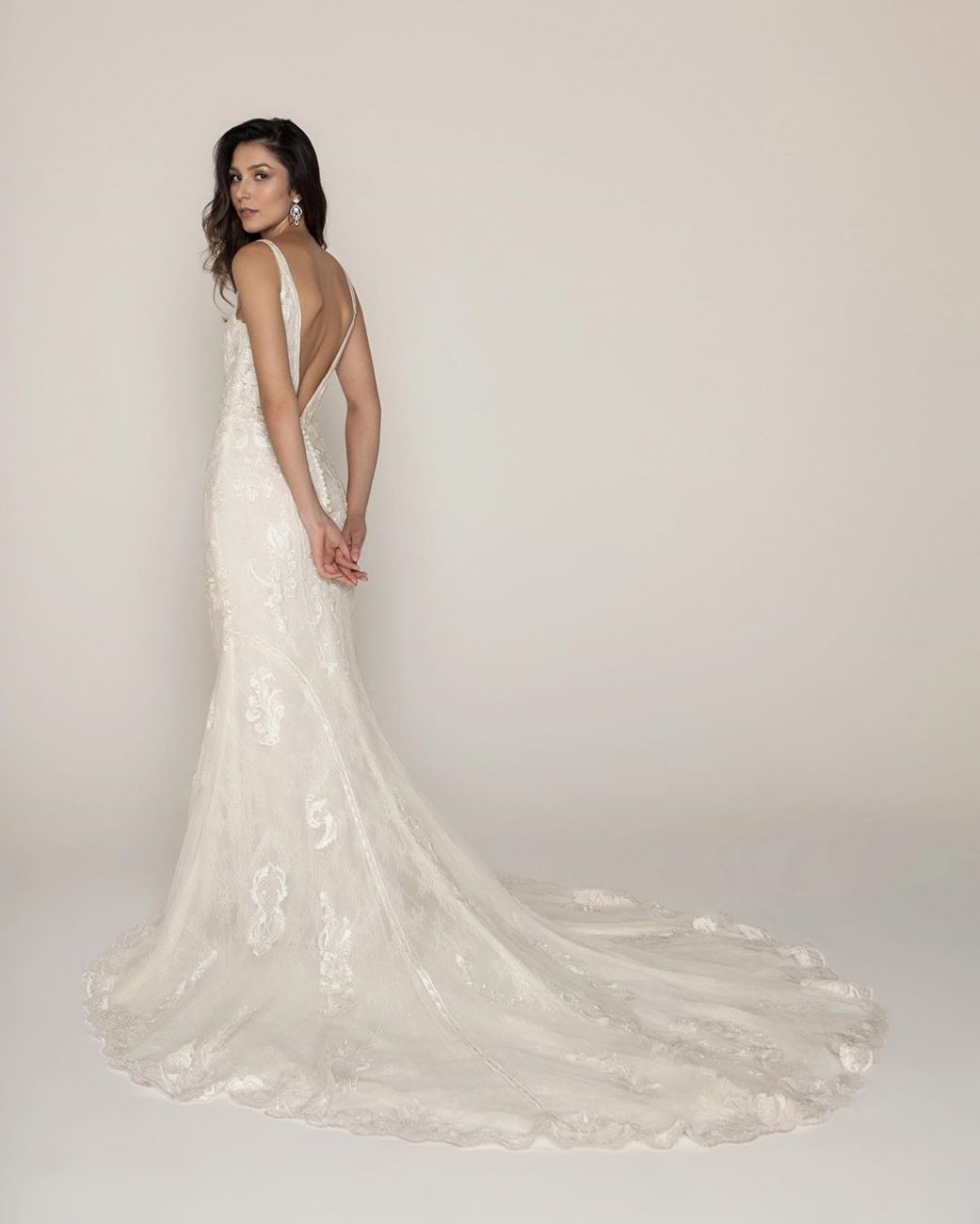 vestido de noiva semi sereia