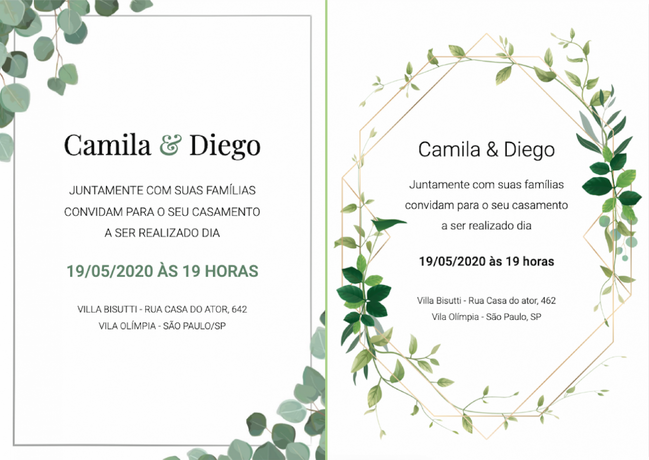 adiar o casamento convites editáveis