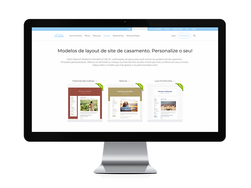 site de casamento