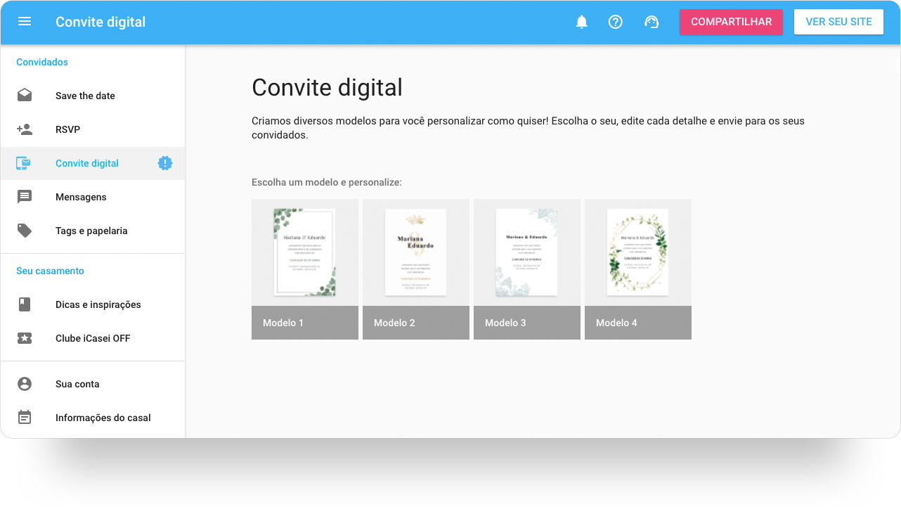 convite digital iCasei