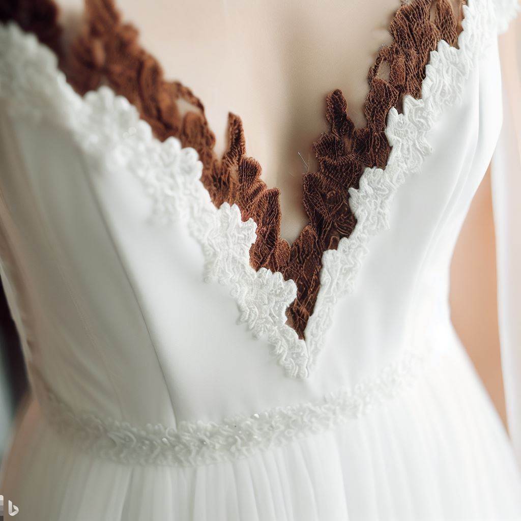 Vestido de noiva com renda colorida