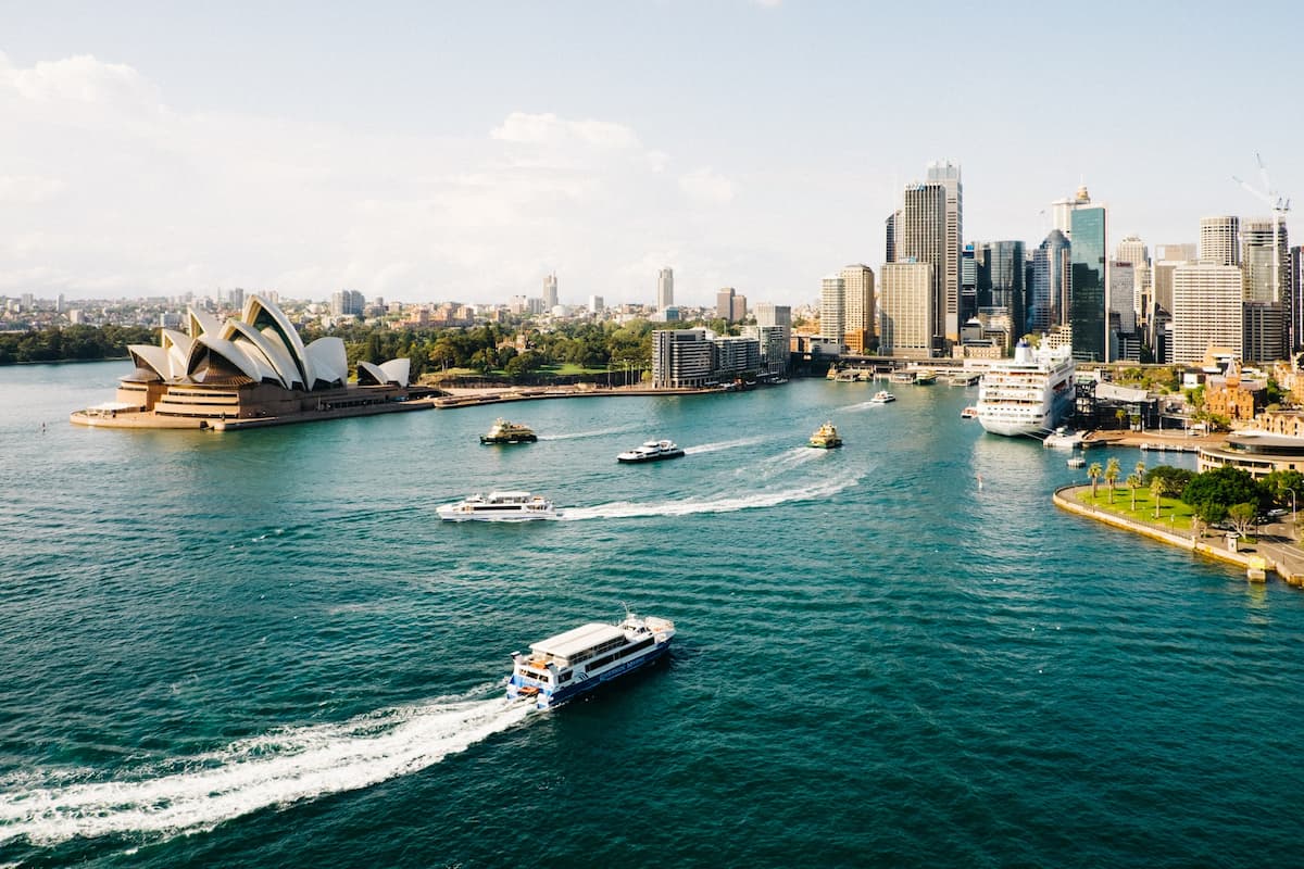 Imagem aérea da cidade de Sidney