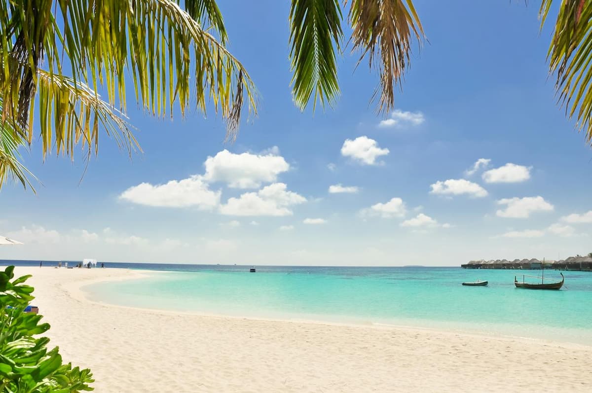 Imagem de uma praia na luz do dia