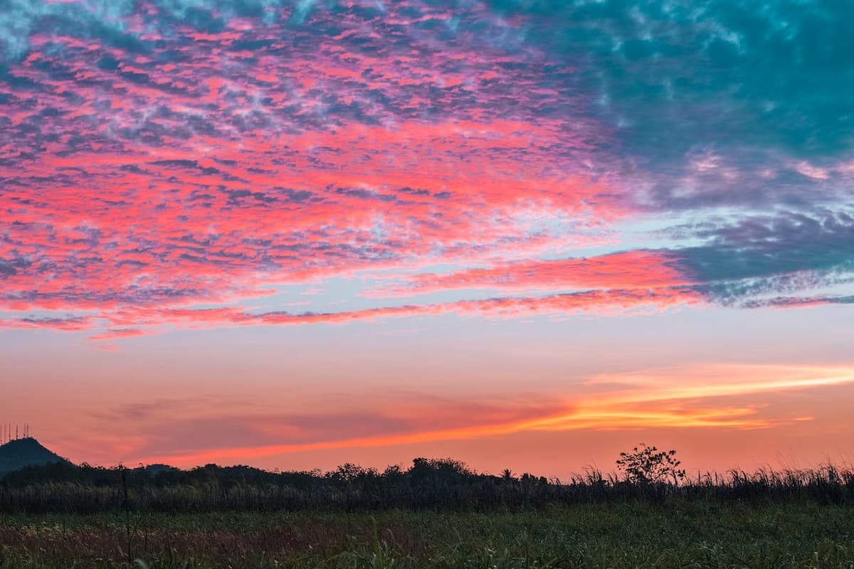Imagem de um céu colorido