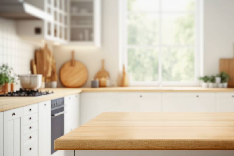 Cozinha equipada com eletrodomésticos e utensílios básicos
