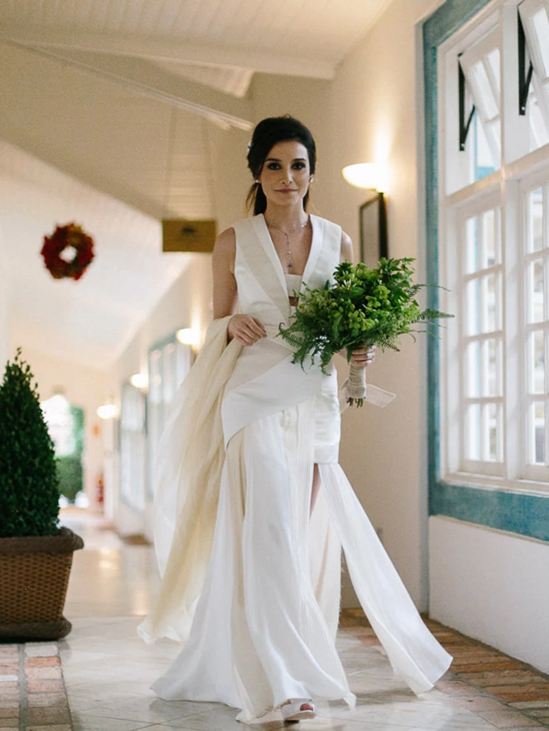 Casamento real Carol Bassi e Pedro Venzon vestido frente